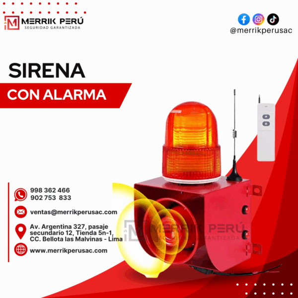 Sirena con alarma