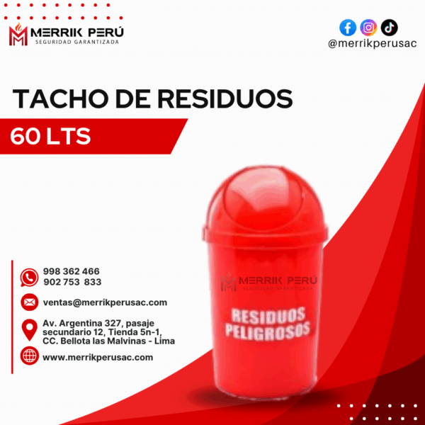 Tacho de Residuos 60Lts - Imagen 2
