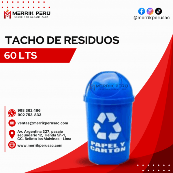 Tacho de Residuos 60Lts