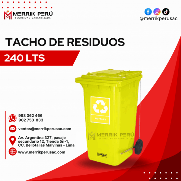 Tacho de Residuos 240Lts - Imagen 2