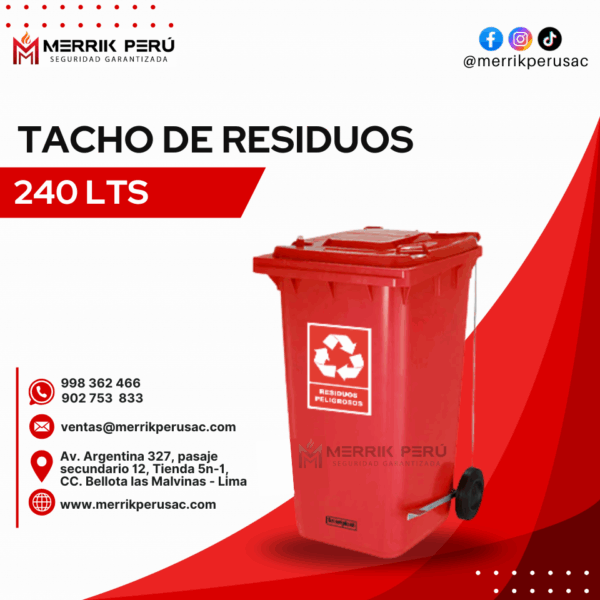 Tacho de Residuos 240Lts