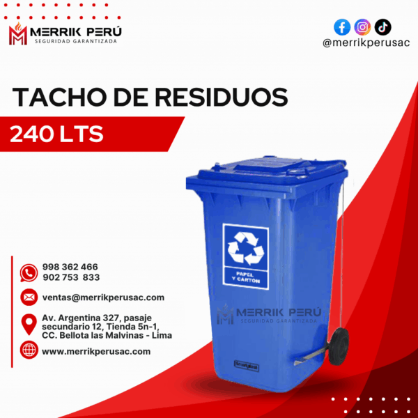 Tacho de Residuos 240Lts - Imagen 6