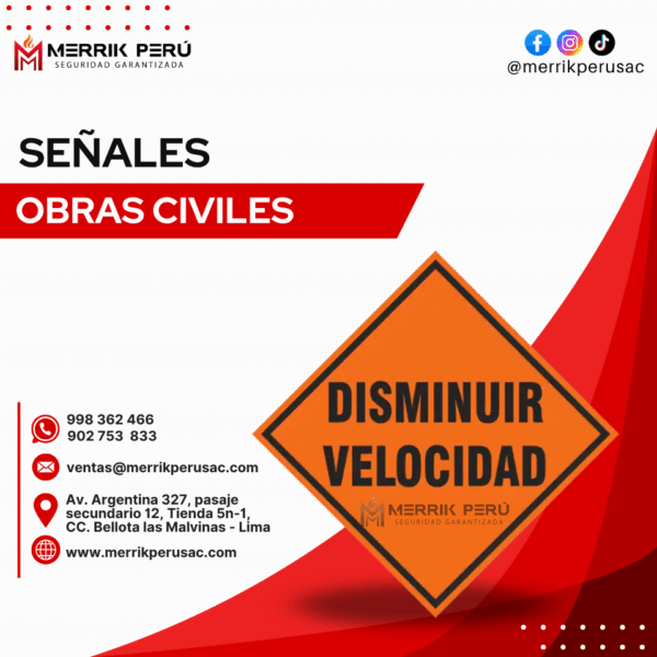 SEÑAL DISMINUIR VELOCIDAD