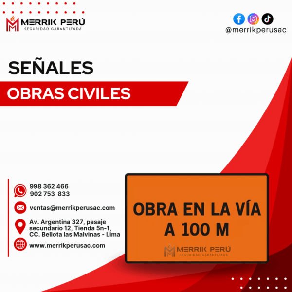 SEÑAL OBRA EN LA VÍA