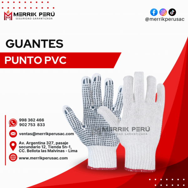 Guantes punto PVC