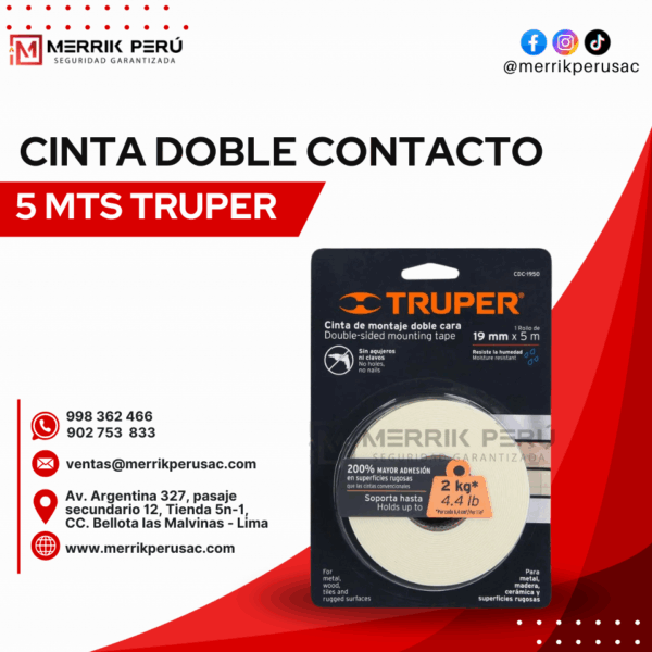 Cinta doble contacto TRUPER