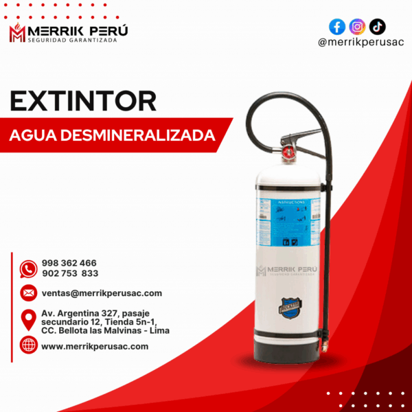 Extintor Agua Desmineralizada