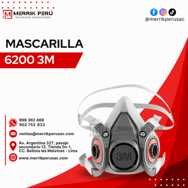 Mascarilla 3m 6200