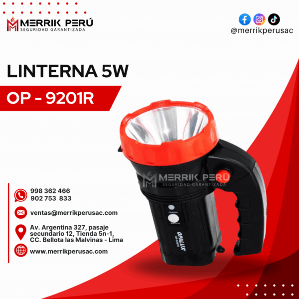 Linterna 5 watts OP9201R