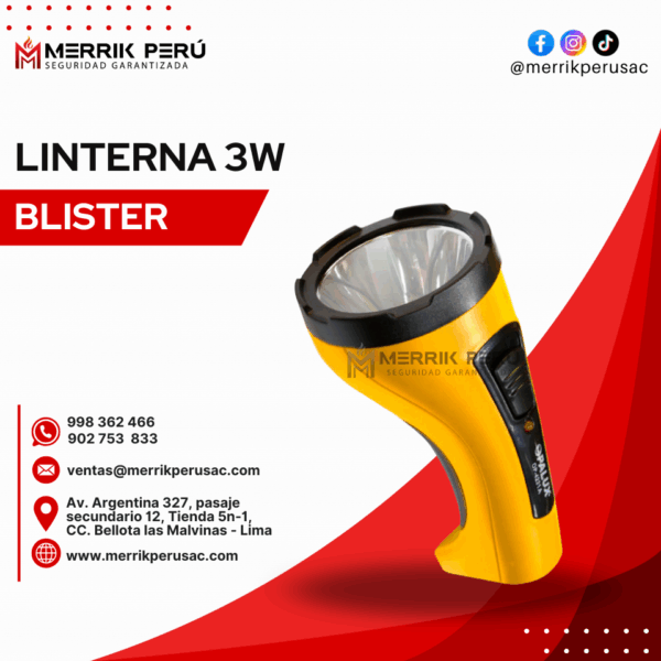 Linterna 3 watts blíster