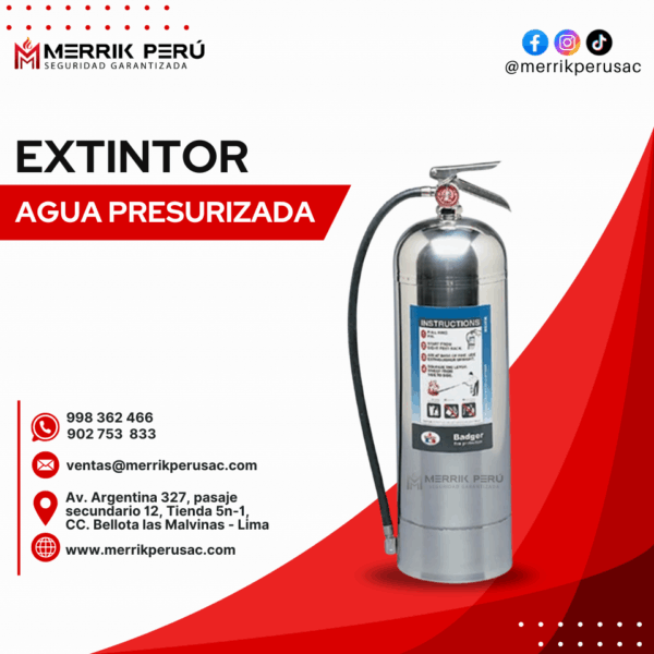 Extintor Agua Presurizada