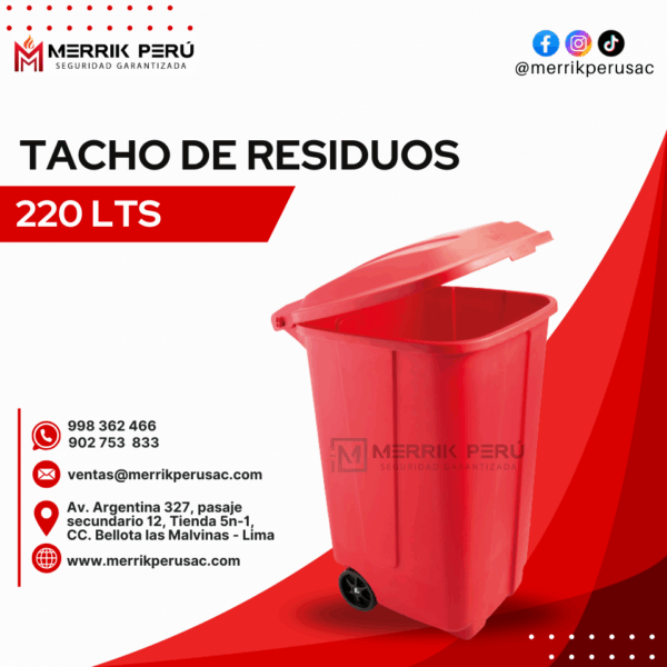 Tacho de Residuos 220Lts