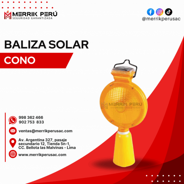 Baliza solar para cono