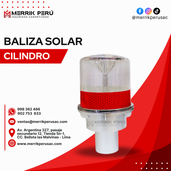 Baliza solar para cilindro