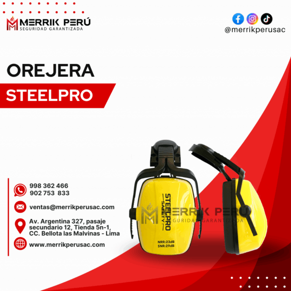 Orejera adaptada al casco STEELPRO