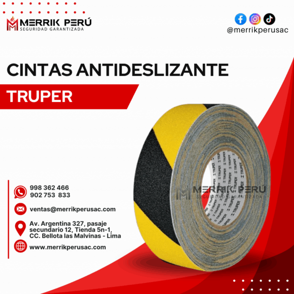 Cinta antideslizante amarillo/negro Truper