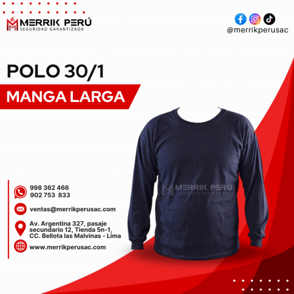Polo manga larga 30/1 - Imagen 2