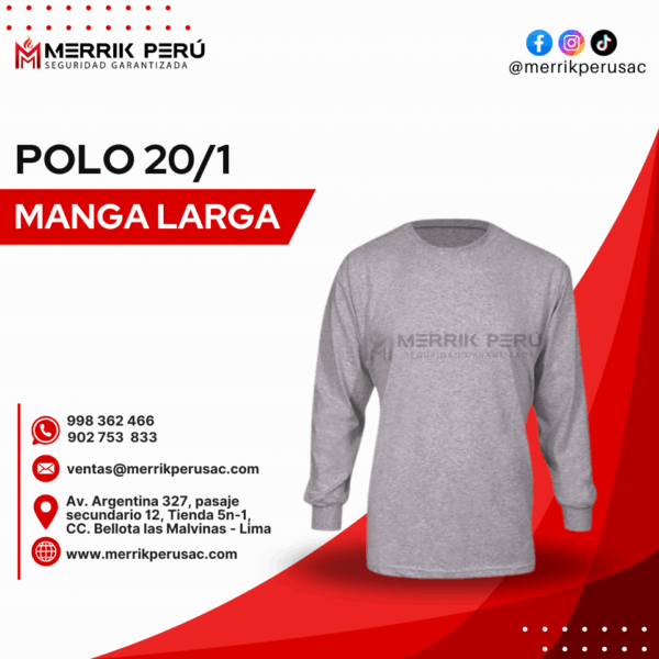 Polo manga larga 20/1 - Imagen 2