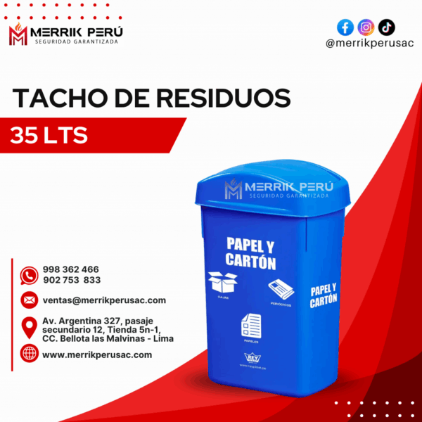 TACHOS DE RESIDUOS 35LTS - Imagen 4