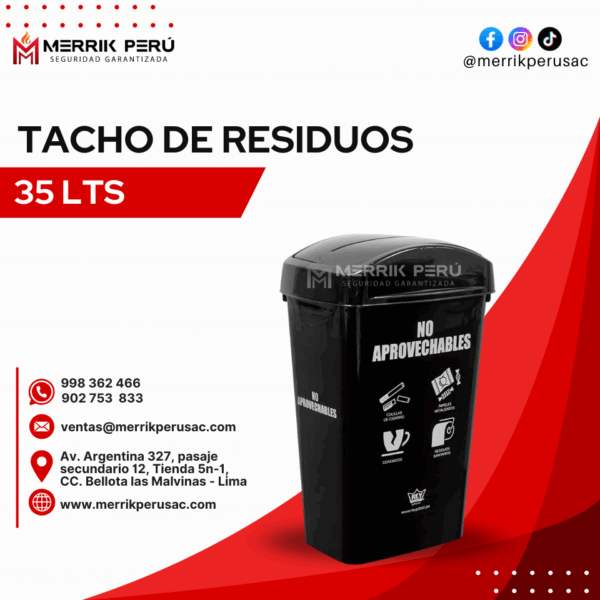 TACHOS DE RESIDUOS 35LTS - Imagen 8